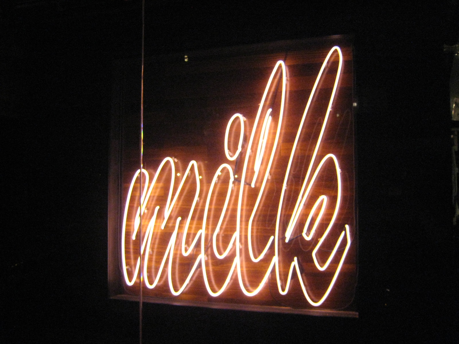 milk bar neon sign